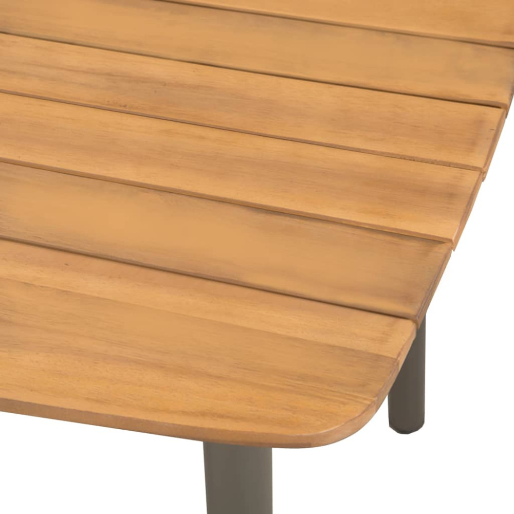 Produktbild för Trädgårdsbord 150x90x72cm massivt akaciaträ och stål