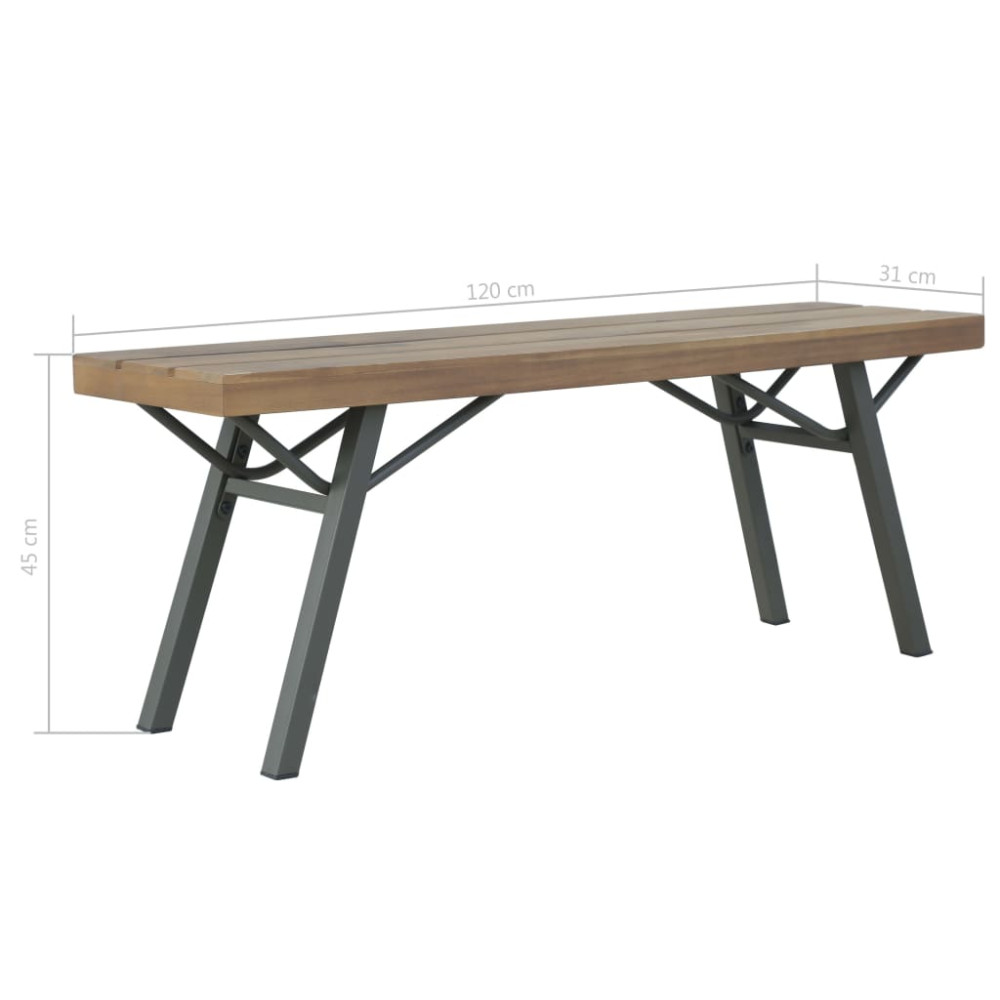 Produktbild för Trädgårdsbänk 120 cm massivt akaciaträ