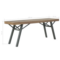 Produktbild för Trädgårdsbänk 120 cm massivt akaciaträ