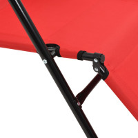 Produktbild för Hopfällbara solstolar 2 st med fotstöd stål röd