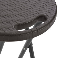 Produktbild för Hopfällbara barstolar 2 st HDPE och stål konstrotting brun