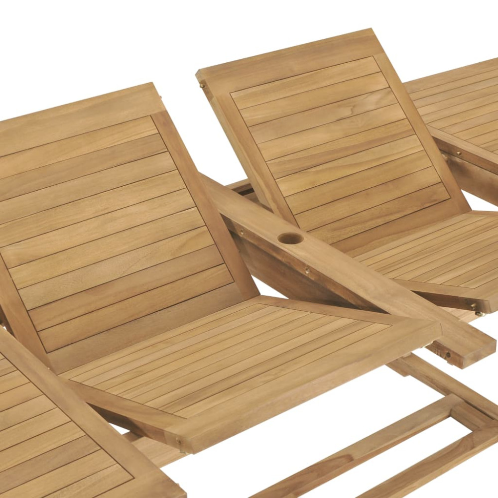 Produktbild för Trädgårdsbord utdragbart 180-280x100x75 cm massiv teak