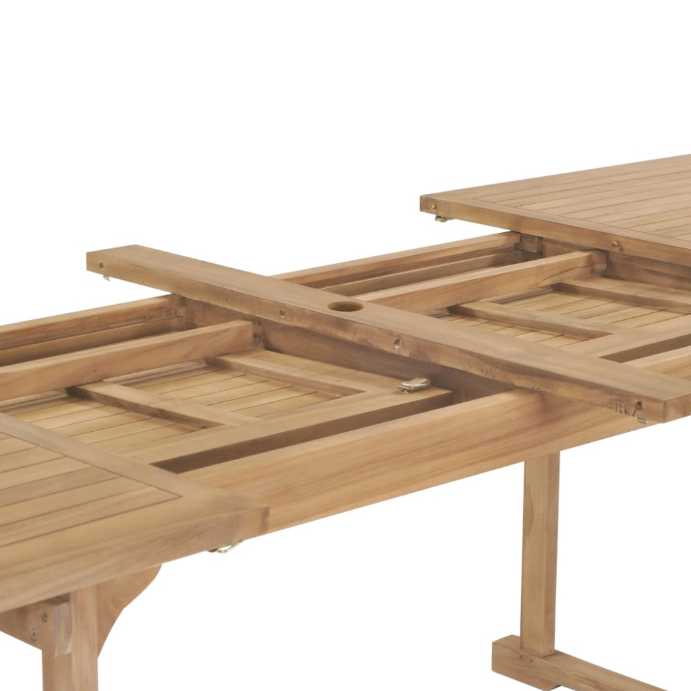 Produktbild för Trädgårdsbord utdragbart 180-280x100x75 cm massiv teak