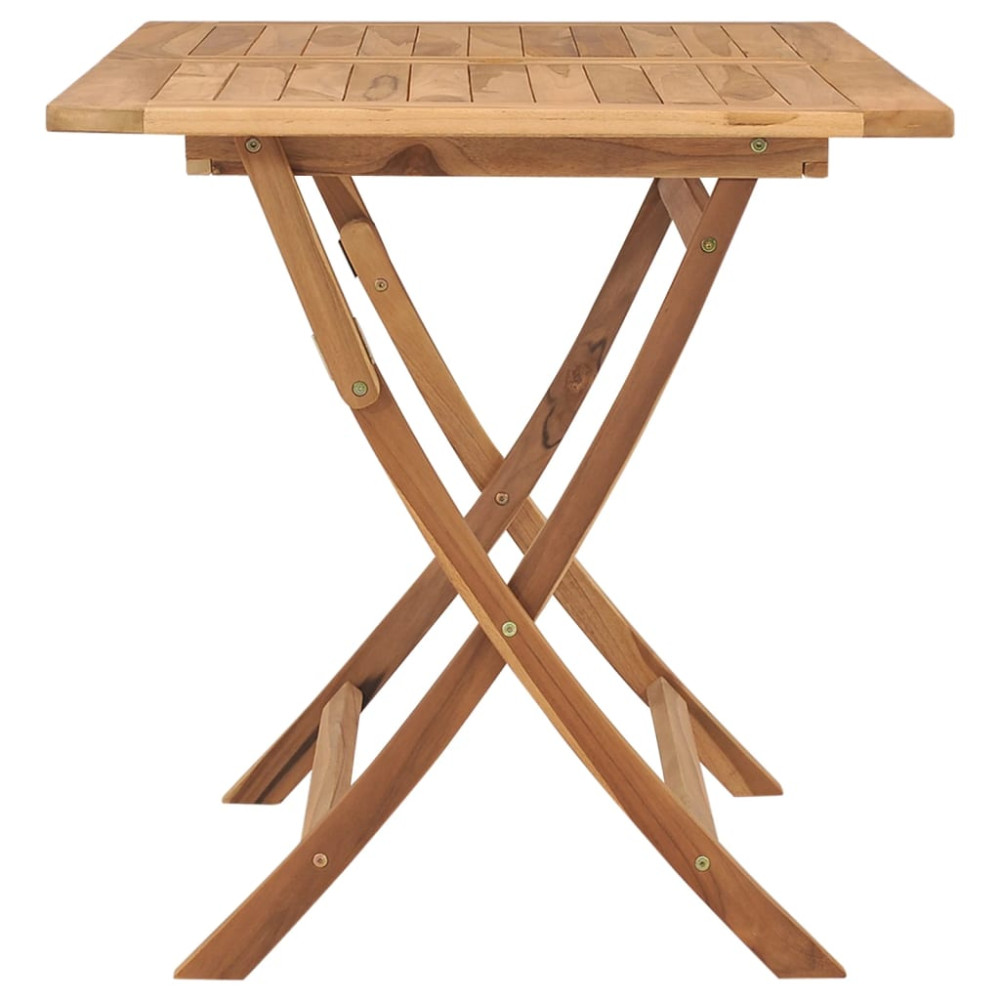 Produktbild för Hopfällbart trädgårdsbord 120x70x75 cm massivt teakträ