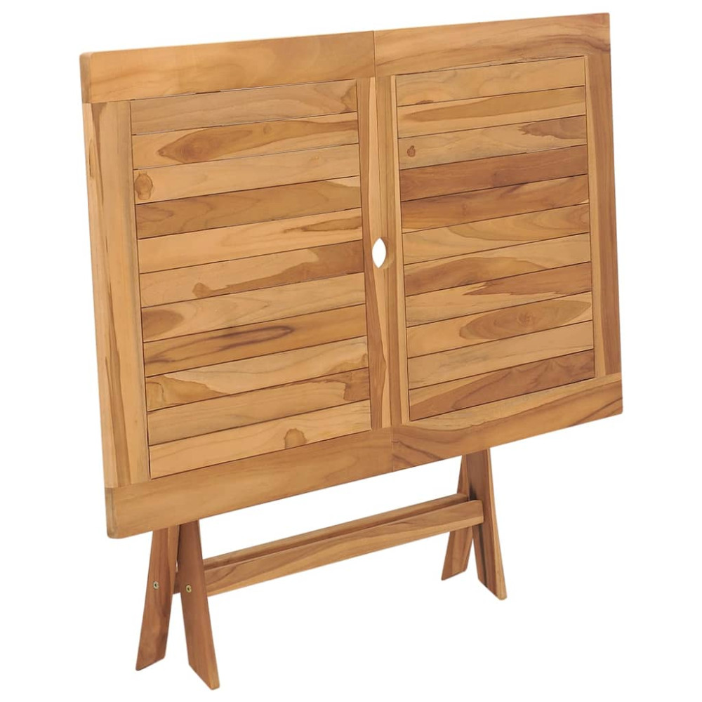 Produktbild för Hopfällbart trädgårdsbord 120x70x75 cm massivt teakträ