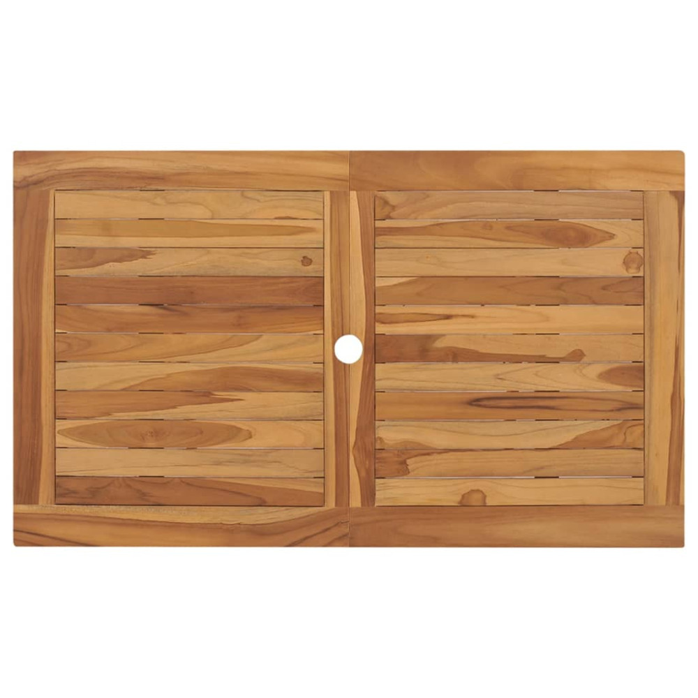 Produktbild för Hopfällbart trädgårdsbord 120x70x75 cm massivt teakträ
