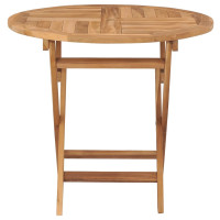 Produktbild för Hopfällbart trädgårdsbord 85x76 cm massiv teak