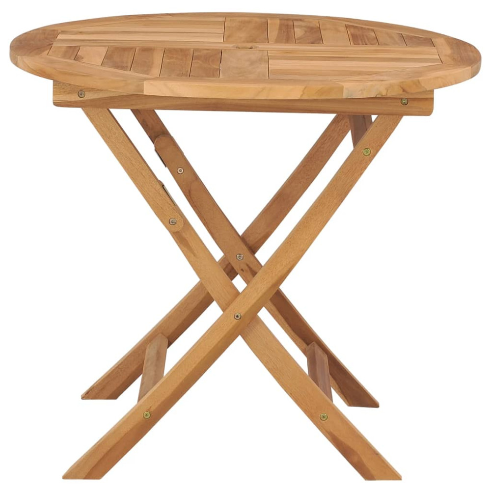 Produktbild för Hopfällbart trädgårdsbord 85x76 cm massiv teak