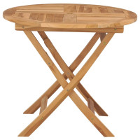 Produktbild för Hopfällbart trädgårdsbord 85x76 cm massiv teak