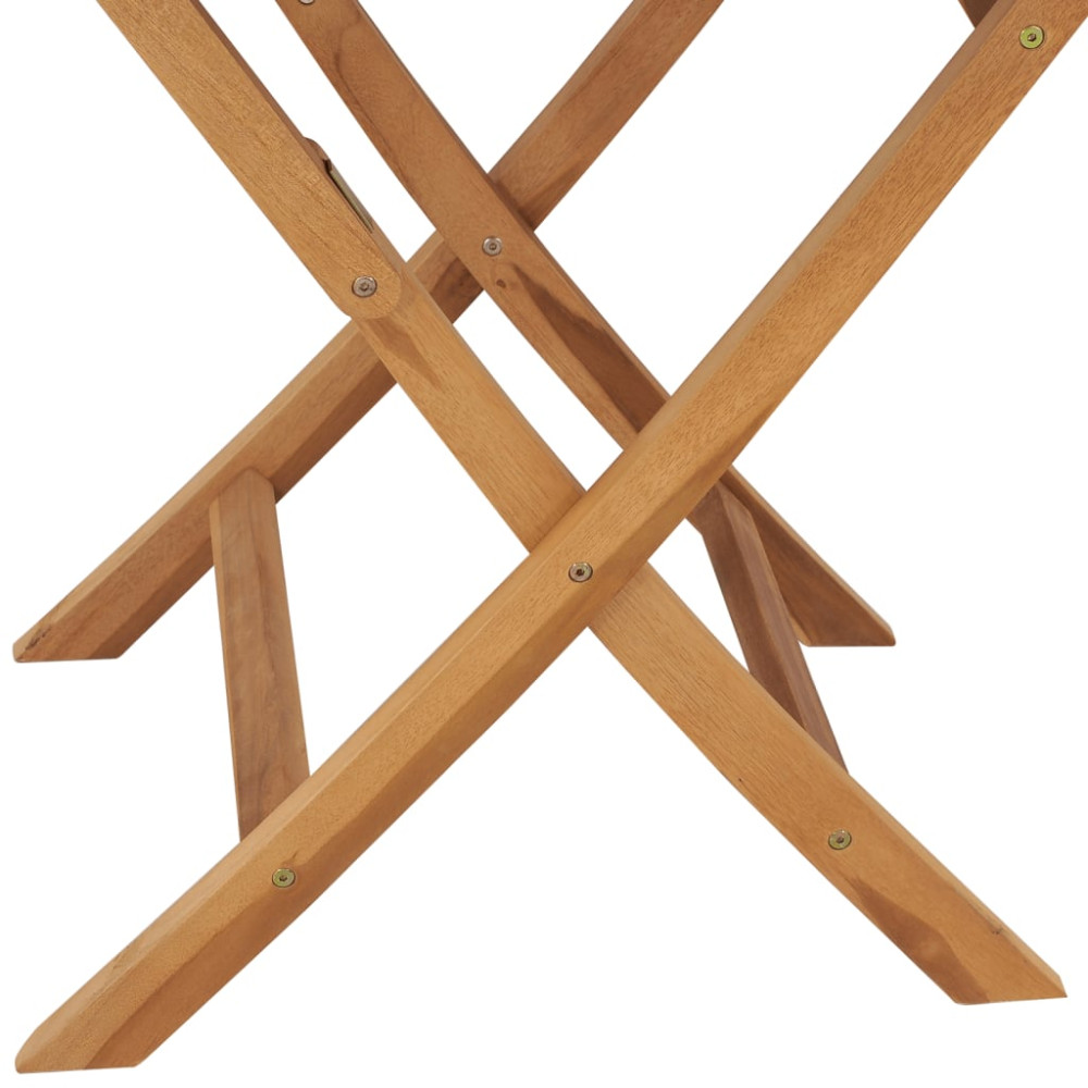 Produktbild för Hopfällbart trädgårdsbord 85x76 cm massiv teak