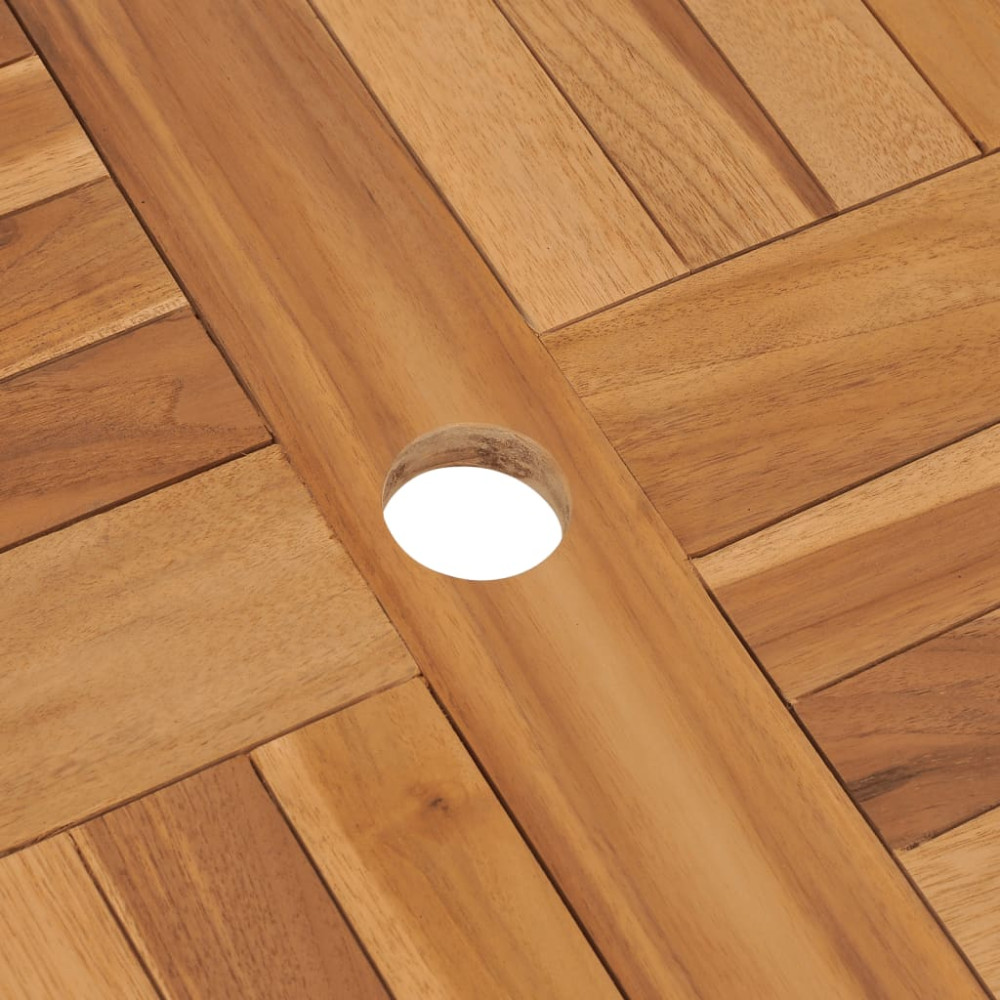 Produktbild för Hopfällbart trädgårdsbord 85x76 cm massiv teak