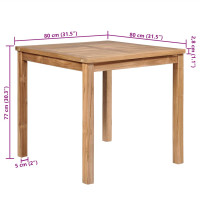 Produktbild för Trädgårdsbord 80x80x77 cm massiv teak