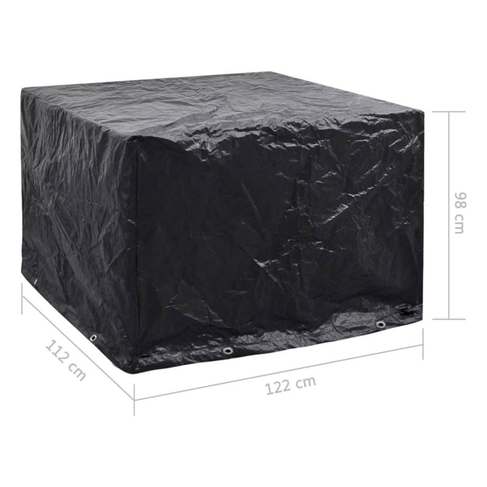 Produktbild för Överdrag för trädgårdsmöbler 8 öljetter 122x112x98 cm