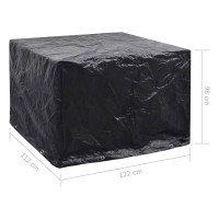 Produktbild för Överdrag för trädgårdsmöbler 8 öljetter 122x112x98 cm