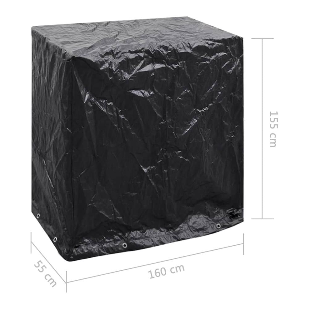 Produktbild för Överdrag för trädgårdsmöbler 8 öljetter 160x55x182 cm