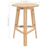 Produktbild för Hopfällbart barbord 78 cm granträ