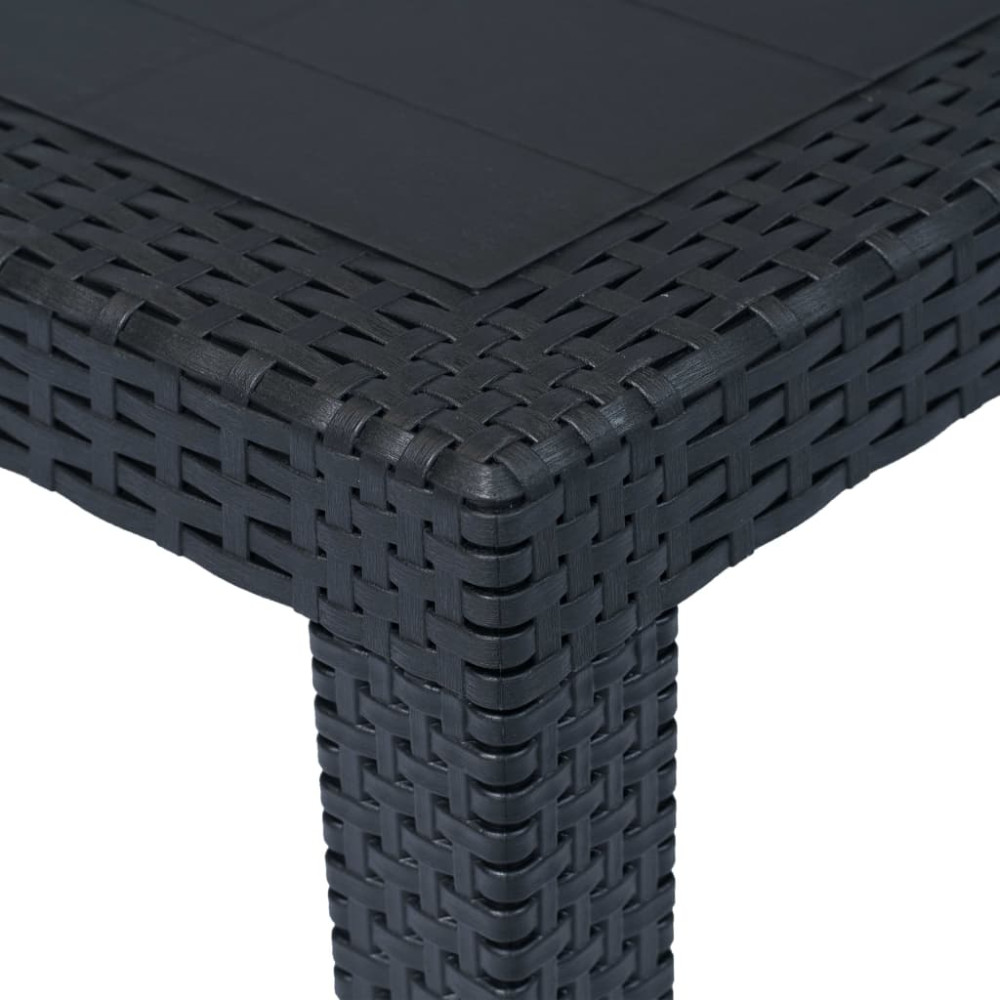 Produktbild för Trädgårdsbord 79x79x72 cm plastrotting antracit