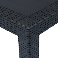 Produktbild för Trädgårdsbord 79x79x72 cm plastrotting antracit