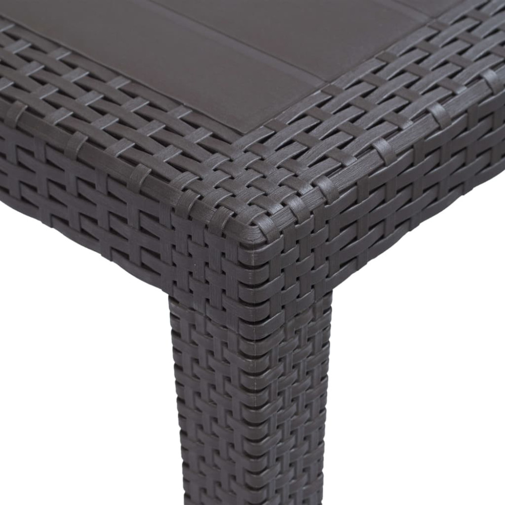Produktbild för Trädgårdsbord 79x79x72 cm konstrotting brun
