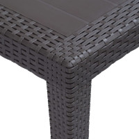 Produktbild för Trädgårdsbord 79x79x72 cm konstrotting brun