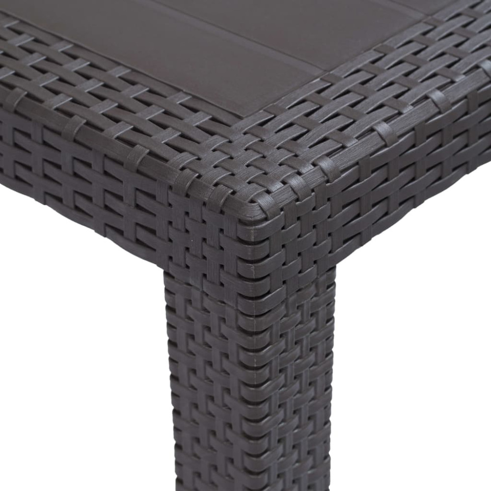 Produktbild för Trädgårdsbord 150x90x72 cm konstrotting brun