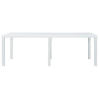 Produktbild för Trädgårdsbord vit 220x90x72 cm konstrotting