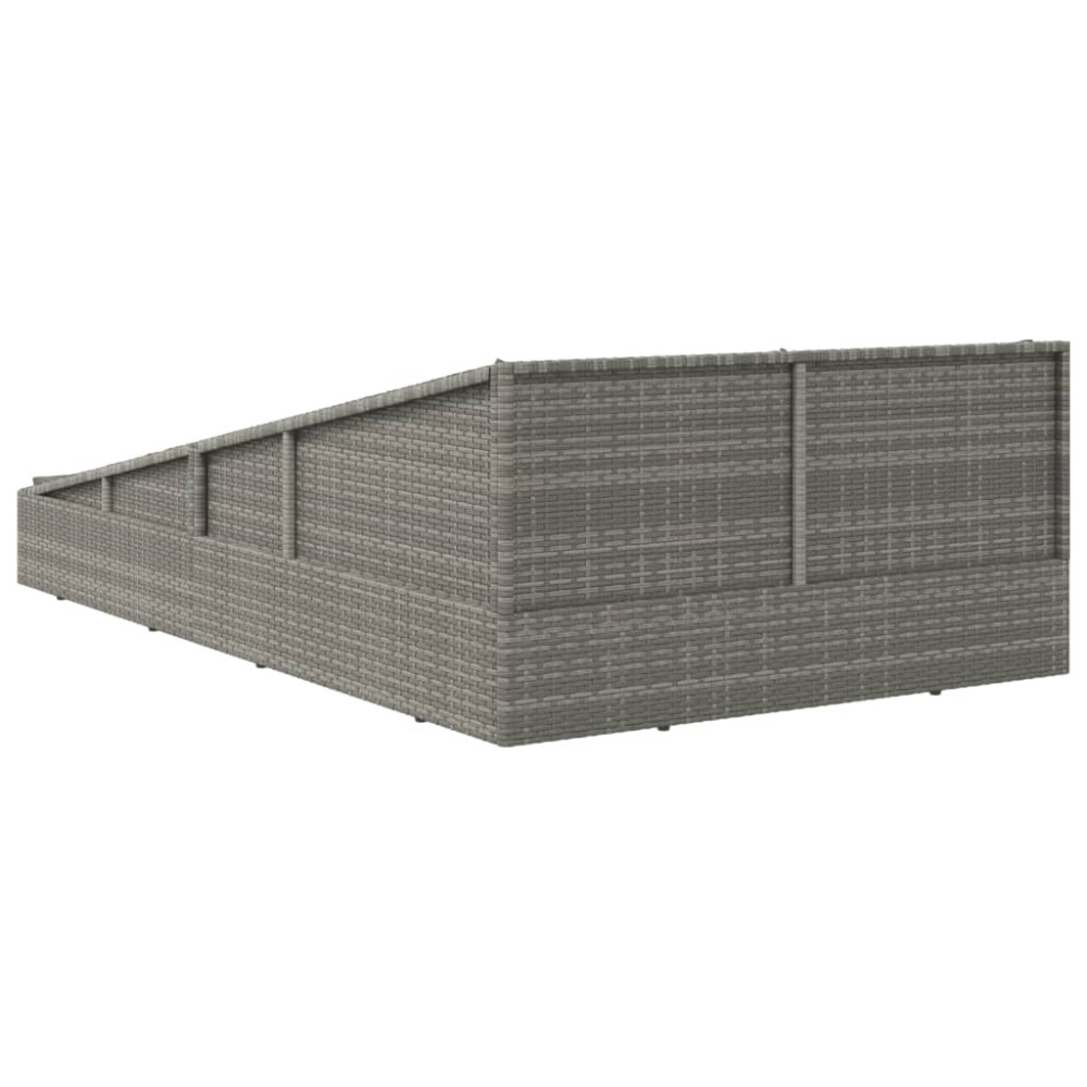 Produktbild för Solsäng grå 110x200 cm konstrotting