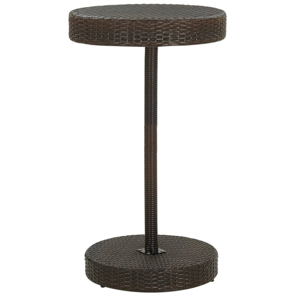 Produktbild för Trädgårdsbord brun 60,5x106 cm konstrotting