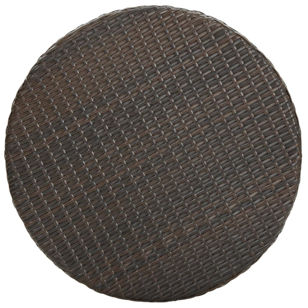 Produktbild för Trädgårdsbord brun 60,5x106 cm konstrotting