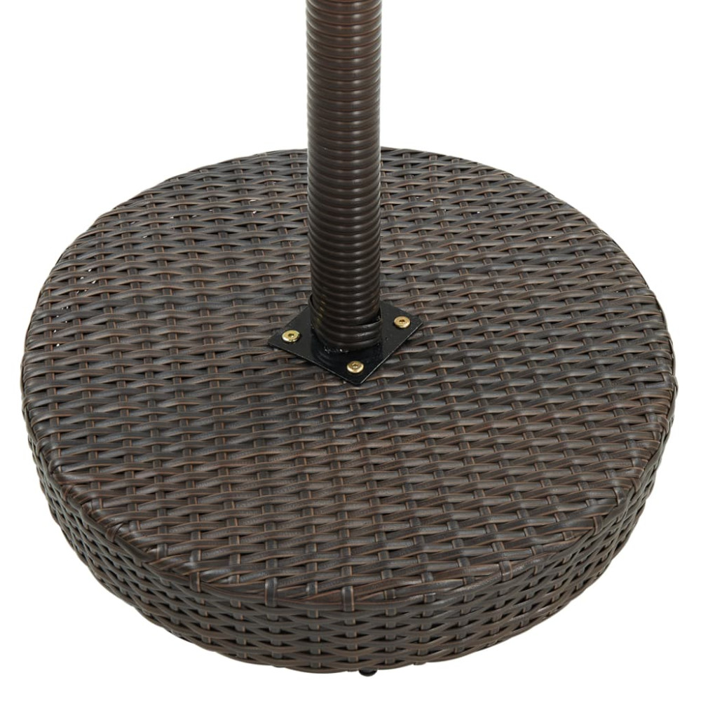 Produktbild för Trädgårdsbord brun 60,5x106 cm konstrotting