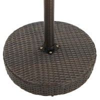 Produktbild för Trädgårdsbord brun 60,5x106 cm konstrotting