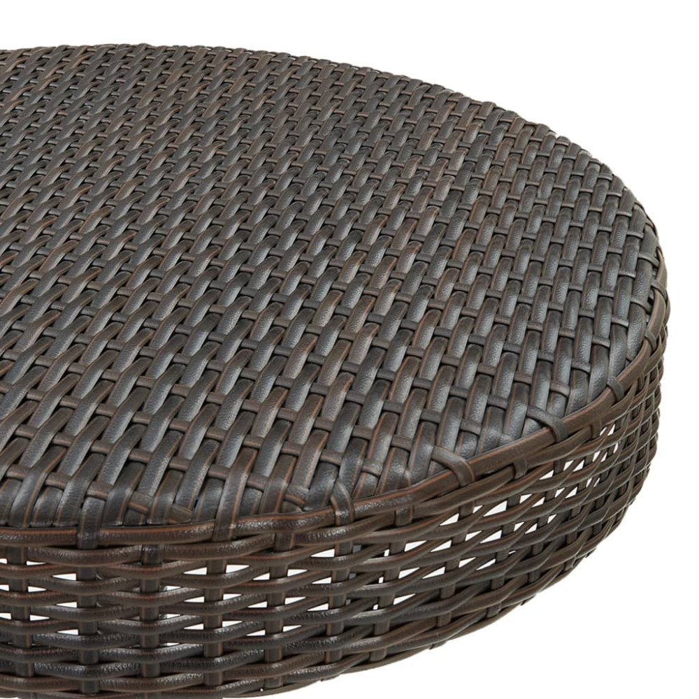 Produktbild för Trädgårdsbord brun 60,5x106 cm konstrotting