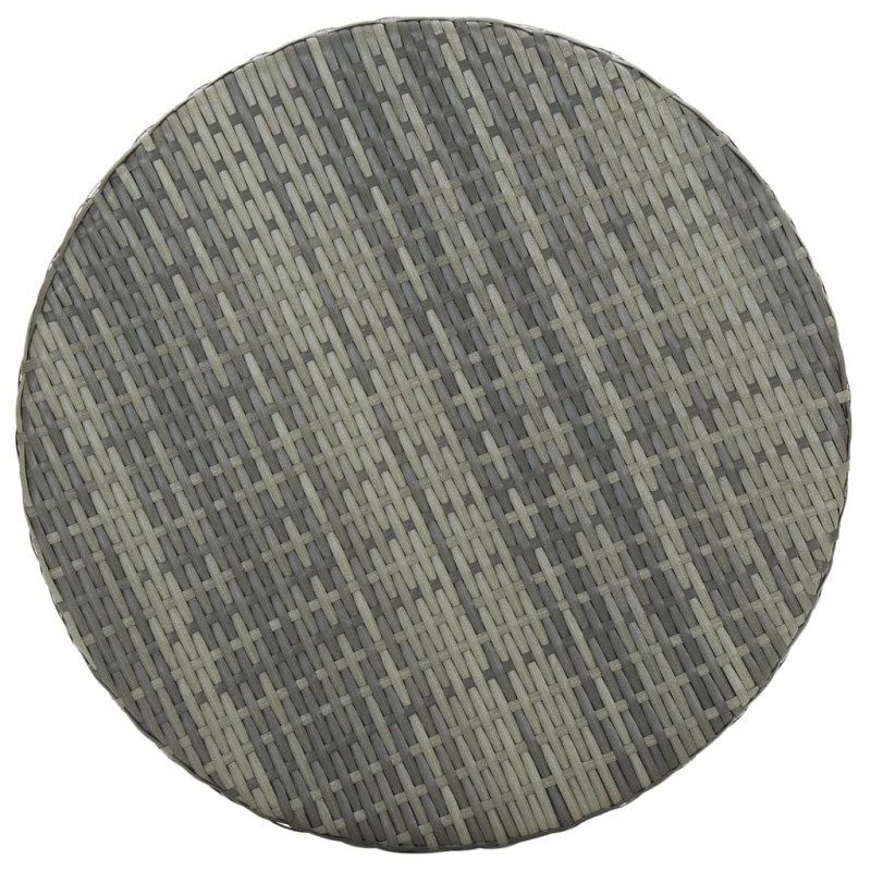 Produktbild för Trädgårdsbord grå 60,5x106 cm konstrotting