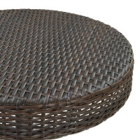 Produktbild för Trädgårdsbord brun 75,5x106 cm konstrotting