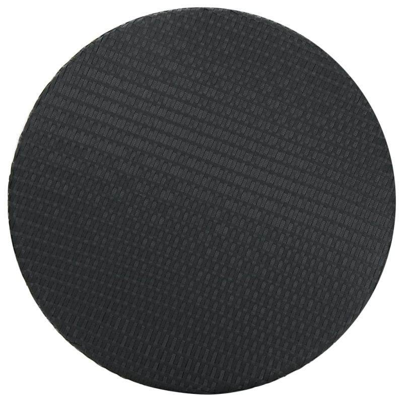 Produktbild för Trädgårdsbord svart 75,5x106 cm konstrotting