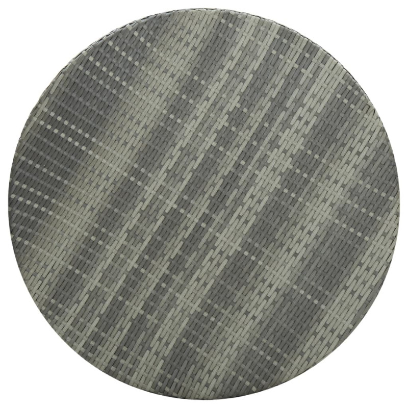 Produktbild för Trädgårdsbord grå 75,5x106 cm konstrotting