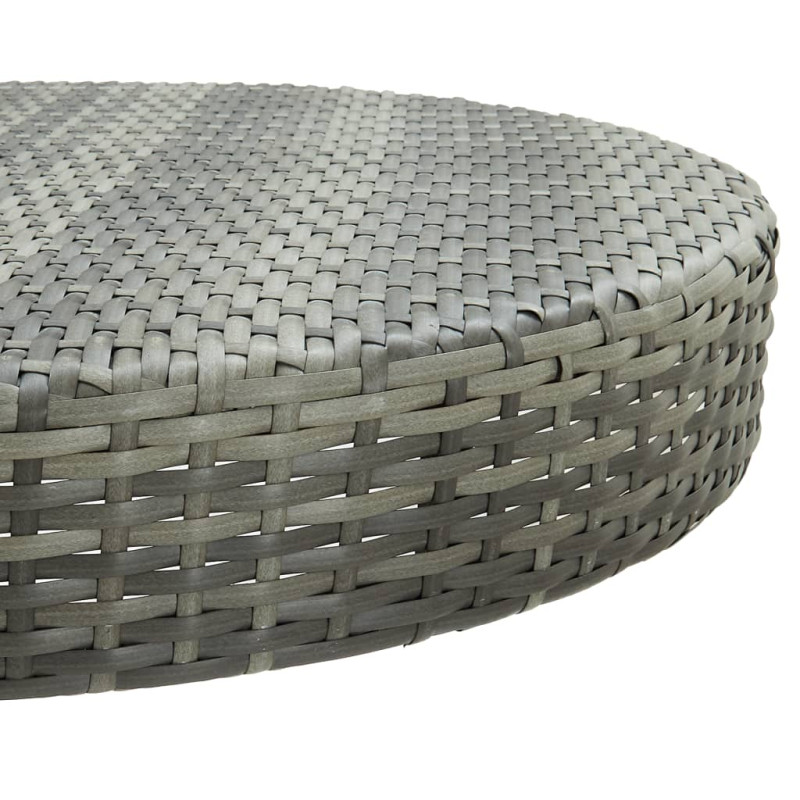 Produktbild för Trädgårdsbord grå 75,5x106 cm konstrotting