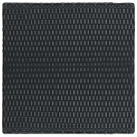 Produktbild för Barbord för trädgård svart 60,5x60,5x110,5 cm konstrotting