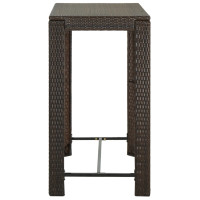 Produktbild för Barbord för trädgård brun 100x60,5x110,5 cm konstrotting