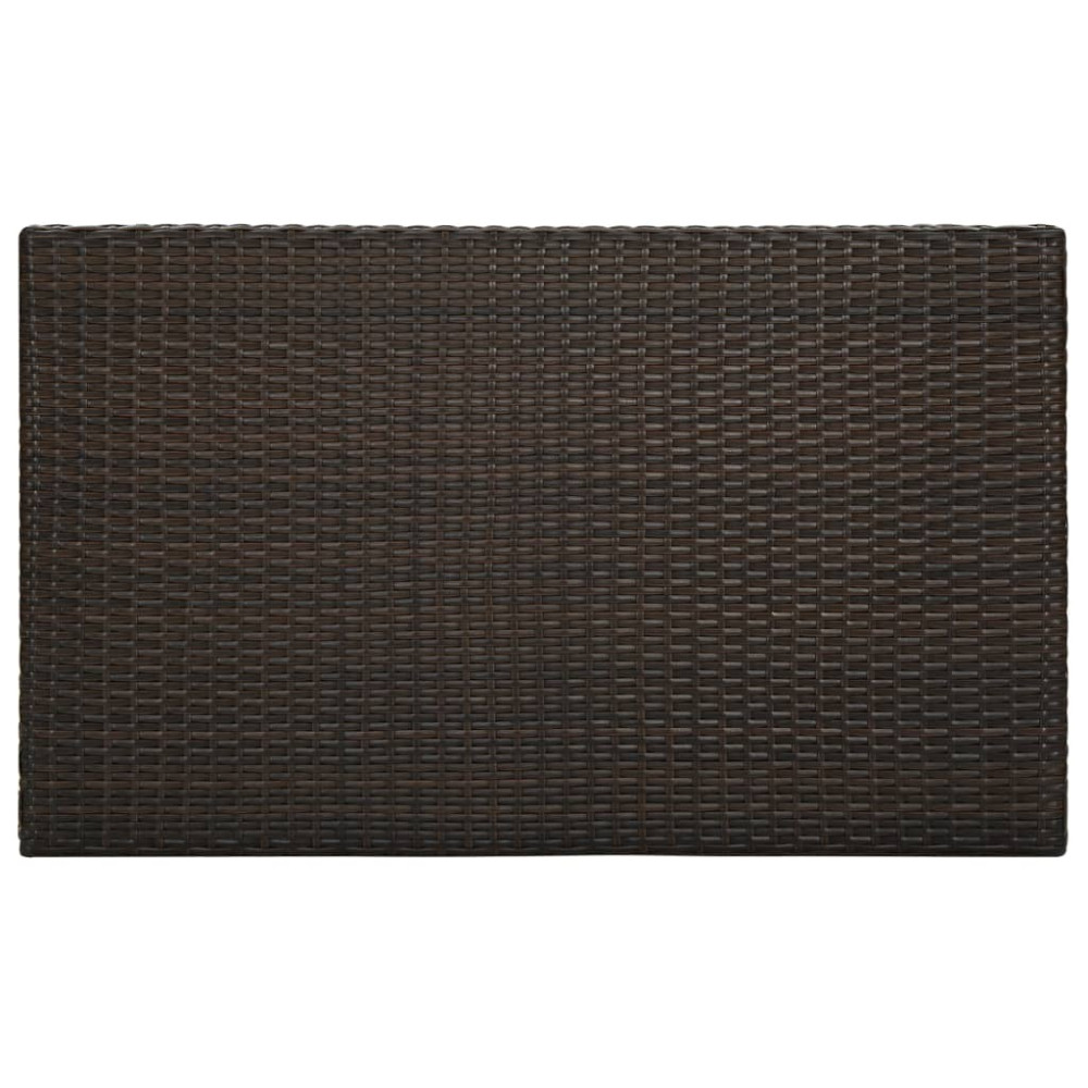 Produktbild för Barbord för trädgård brun 100x60,5x110,5 cm konstrotting