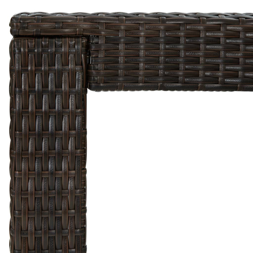 Produktbild för Barbord för trädgård brun 100x60,5x110,5 cm konstrotting