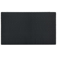 Produktbild för Barbord för trädgård svart 100x60,5x110,5 cm konstrotting