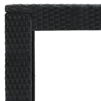 Produktbild för Barbord för trädgård svart 100x60,5x110,5 cm konstrotting