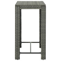 Produktbild för Barbord för trädgård grå 100x60,5x110,5 cm konstrotting