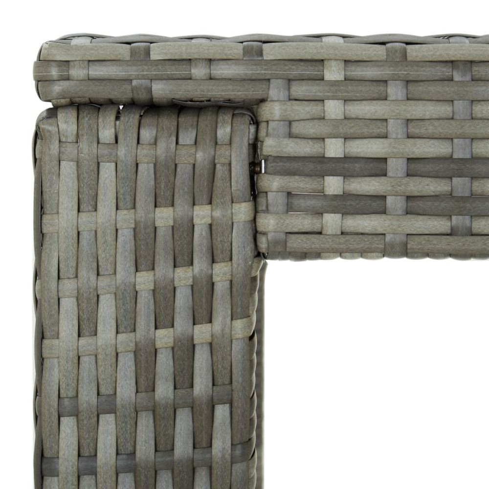 Produktbild för Barbord för trädgård grå 100x60,5x110,5 cm konstrotting