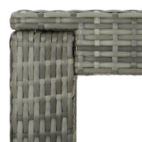 Produktbild för Barbord för trädgård grå 100x60,5x110,5 cm konstrotting