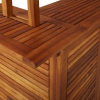 Produktbild för Barbord för trädgården med tak 113x106x217 cm massivt akaciaträ