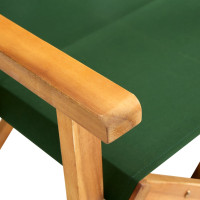 Produktbild för Regissörsstol 2 st massivt akaciaträ grön