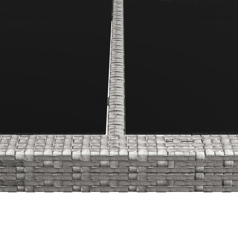 Produktbild för Matbord för trädgården grå 200x150x74 cm konstrotting