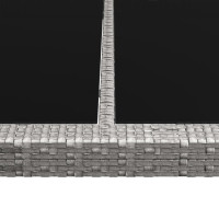 Produktbild för Matbord för trädgården grå 200x150x74 cm konstrotting